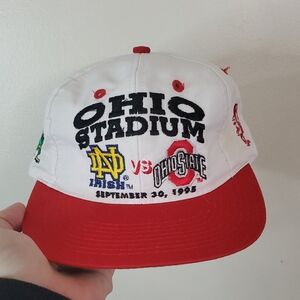 Vintage 90's Collector's Edition Ohio State Vs Notre Dame Snapback Hat Logo 7